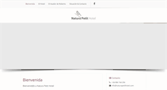Desktop Screenshot of naturapetithotel.com